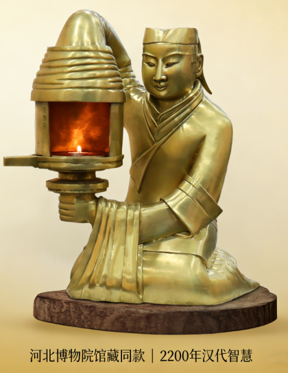 长信宫灯西汉宫廷灯具河北博物院藏品复刻工艺品